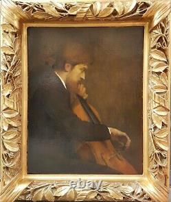 Painting Symbolist Dupont Cellist Musician Player Cello 19th