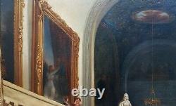 Painting Troubadour Knight Scene Wedding Castle Gallery French Chapel 19th