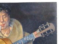 Painting Xx-portrait of a Gypsy with a Guitar-with the Spirit of the Young Manitas De Plata