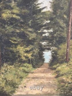 Painting by Albert Gosselin, Underbrush Landscape. Oil on Panel