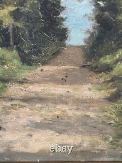 Painting by Albert Gosselin, Underbrush Landscape. Oil on Panel