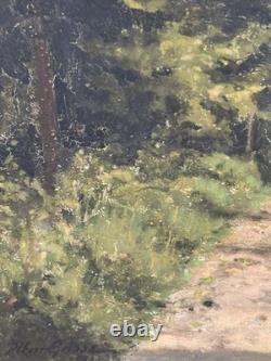 Painting by Albert Gosselin, Underbrush Landscape. Oil on Panel