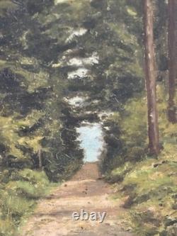Painting by Albert Gosselin, Underbrush Landscape. Oil on Panel