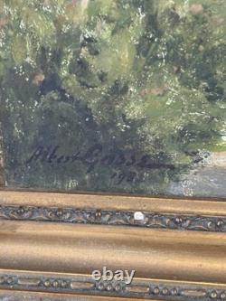 Painting by Albert Gosselin, Underbrush Landscape. Oil on Panel