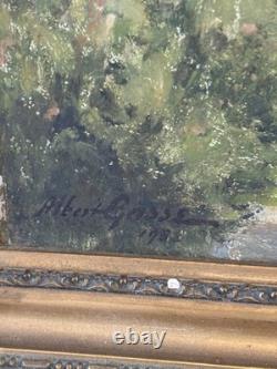 Painting by Albert Gosselin, Underbrush Landscape. Oil on Panel