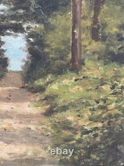 Painting by Albert Gosselin, Underbrush Landscape. Oil on Panel