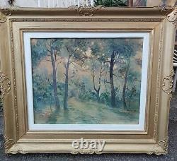 Painting by Paul Fenasse Oil on Canvas Underbrush 20th Century