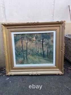 Painting by Paul Fenasse Oil on Canvas Underbrush 20th Century