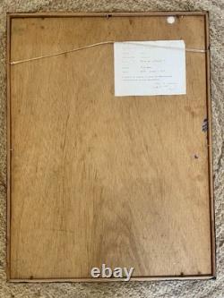 Painting by Reyol Guy Loyer 1987 Violinist Oil on wood 63x48 cm Certificate