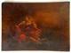 Painting Early 19th Century Romantic Scene Oil On Antique Furniture Signed 40x55cm