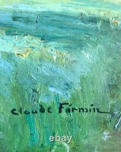 Painting of Claude Firmin the way in Provence Avignon on wood