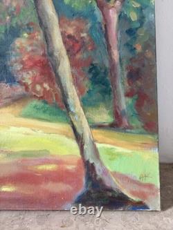 Painting of a House in the Woods, Oil on Canvas