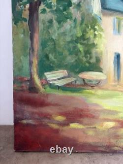 Painting of a House in the Woods, Oil on Canvas