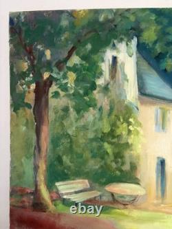 Painting of a House in the Woods, Oil on Canvas