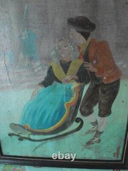 Painting on wood 18th century