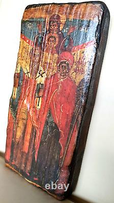 Painting on wood religious icons Orthodox holy priests in excellent condition