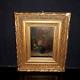 Painting Signed Oil S Wood Still Life Flower Bouquet Vase 18th/19th Century Framed