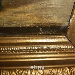 Painting signed Oil S WOOD Still Life Flower Bouquet Vase 18th/19th Century Framed