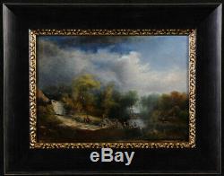 Pair Of Country Scenes, Signed Delaroche Hg Dated 1834 French School