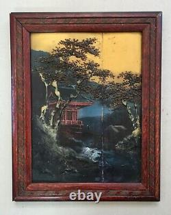 Pair Of Paintings On Wood, Japan, 19th, Asian Art