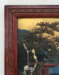 Pair Of Paintings On Wood, Japan, 19th, Asian Art