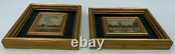 Pair Oil Miniature Paint A Hand On Wood Sign 7 A Identify 1950 G6116