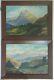 Pair Paintings Oils On Wood Landscapes Mountains Guy The Florentine Early Twentieth