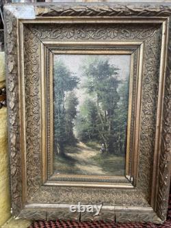 Pair of Antique Paintings Oil on Wood by Alain Bonnaud