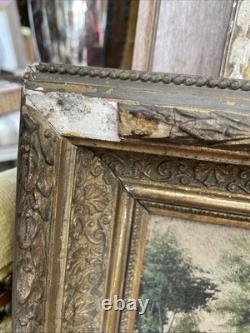 Pair of Antique Paintings Oil on Wood by Alain Bonnaud