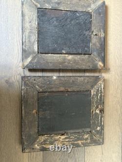 Pair of Antique Paintings The Return from the Hunt 18th Century on Wood Holland