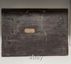 Pair of Paintings XIX Still Lifes Oil on Wood Signed Léon Charles Huber