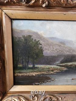 Pair of oil paintings on wood