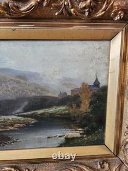 Pair of oil paintings on wood