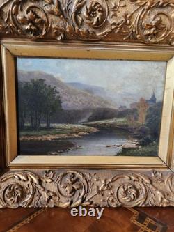 Pair of oil paintings on wood