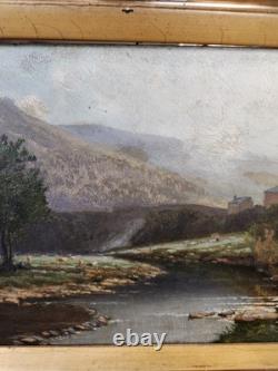 Pair of oil paintings on wood