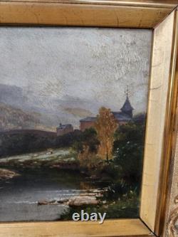 Pair of oil paintings on wood