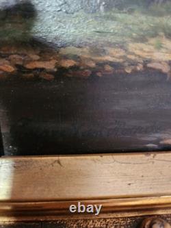 Pair of oil paintings on wood