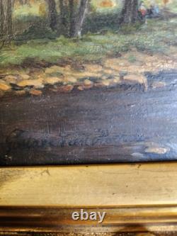 Pair of oil paintings on wood