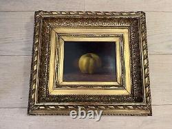 Pair of oils on mahogany panels signed E. BURGAT dated 1877