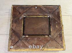 Pair of oils on mahogany panels signed E. BURGAT dated 1877