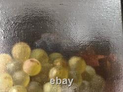 Pair of oils on mahogany panels signed E. BURGAT dated 1877