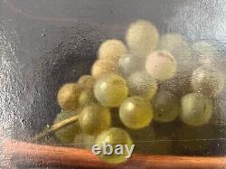 Pair of oils on mahogany panels signed E. BURGAT dated 1877