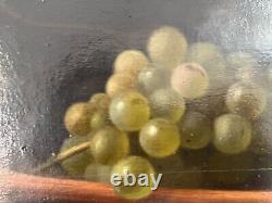 Pair of oils on mahogany panels signed E. BURGAT dated 1877