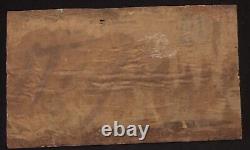 Paris Street Lighting Bourgeois Lantern and Fountain Painting on Wood 19th Century