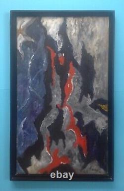 Paul BERCOT (1898-1970) Painting 103cm HSP Oil 1960 Abstraction Poliakoff Miro