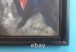 Paul BERCOT (1898-1970) Painting 103cm HSP Oil 1960 Abstraction Poliakoff Miro