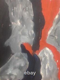 Paul BERCOT (1898-1970) Painting 103cm HSP Oil 1960 Abstraction Poliakoff Miro