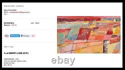 Paul BERCOT (1898-1970) Painting 103cm HSP Oil 1960 Abstraction Poliakoff Miro