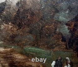 Paul Emmanuel PERAIRE 1829-1983 Landscape River Barbizon Impressionism 1882