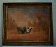 Paul Flaubert (1928-1994), Carriage Ride, Oil On Wood Panel, Painting